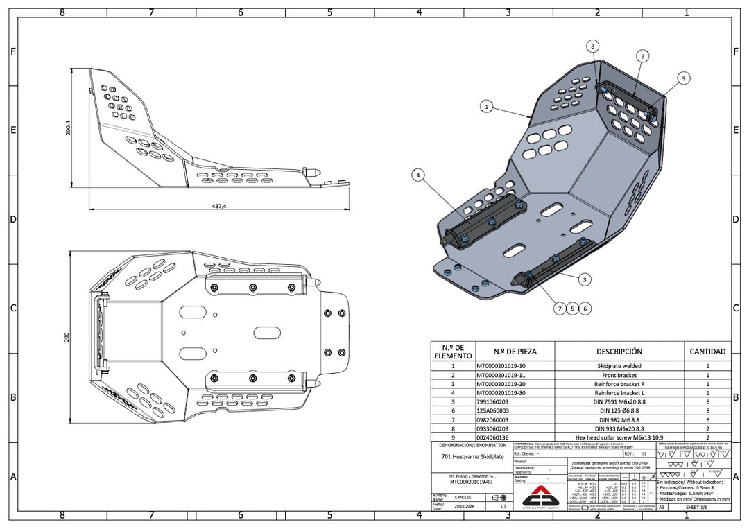 Skid Plate Husqvarna 701 2021-2024